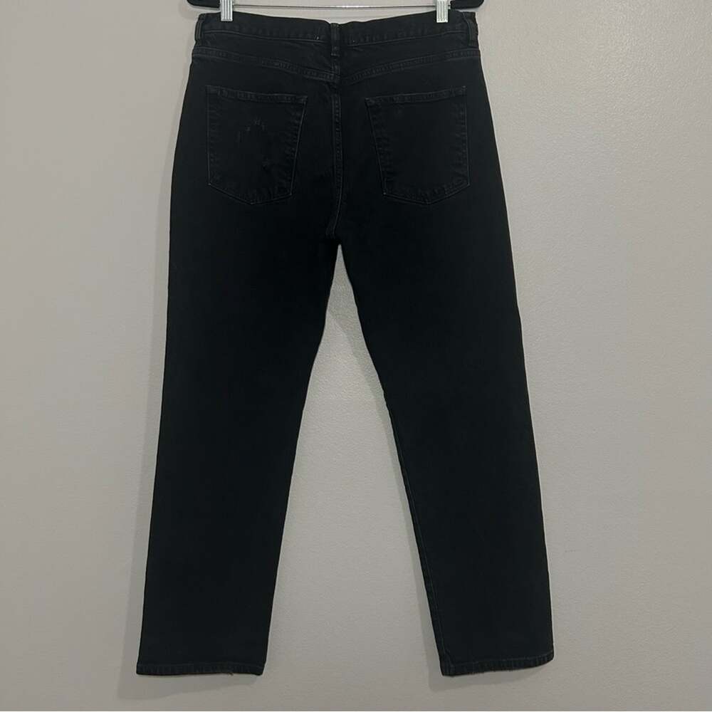 We The Free People Bren Black Magic Button Fly Boyfriend Distressed Jeans Sz 30 - Picture 10 of 13